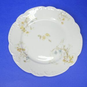 Floral Bread Plate 6" Schleiger? Haviland & Co Limoges France Antique